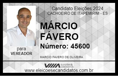 Candidato MÁRCIO FÁVERO 2024 - CACHOEIRO DE ITAPEMIRIM - Eleições