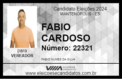 Candidato FABIO CARDOSO 2024 - MANTENÓPOLIS - Eleições