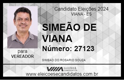 Candidato SIMEÃO DE VIANA 2024 - VIANA - Eleições