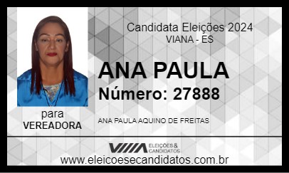 Candidato ANA PAULA 2024 - VIANA - Eleições