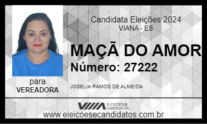 Candidato MAÇÃ DO AMOR 2024 - VIANA - Eleições