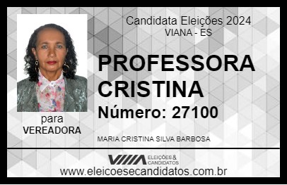 Candidato PROFESSORA CRISTINA 2024 - VIANA - Eleições