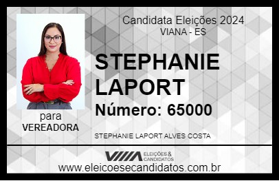 Candidato STEPHANIE LAPORT 2024 - VIANA - Eleições