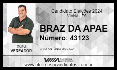 Candidato BRAZ DA APAE 2024 - VIANA - Eleições