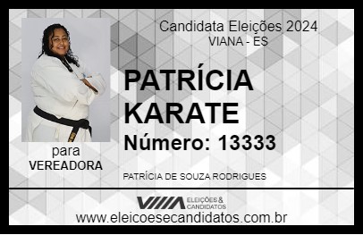 Candidato PATRÍCIA KARATE 2024 - VIANA - Eleições