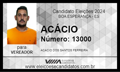 Candidato ACÁCIO 2024 - BOA ESPERANÇA - Eleições