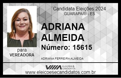 Candidato ADRIANA ALMEIDA 2024 - GUARAPARI - Eleições