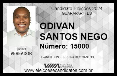 Candidato ODIVAN SANTOS NEGO 2024 - GUARAPARI - Eleições