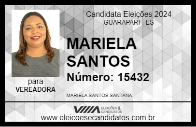 Candidato MARIELA SANTOS 2024 - GUARAPARI - Eleições