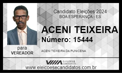 Candidato ACENI TEIXEIRA 2024 - BOA ESPERANÇA - Eleições