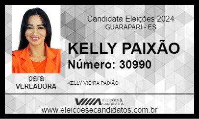 Candidato KELLY PAIXÃO 2024 - GUARAPARI - Eleições