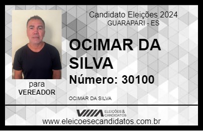 Candidato OCIMAR DA SILVA 2024 - GUARAPARI - Eleições