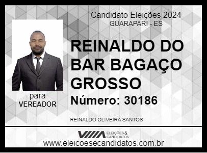 Candidato REINALDO DO BAR BAGAÇO GROSSO 2024 - GUARAPARI - Eleições