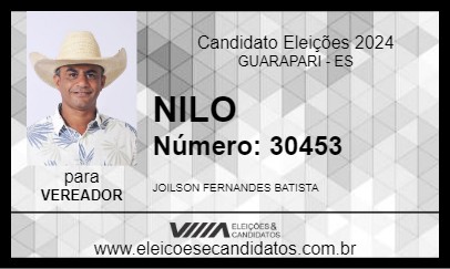 Candidato NILO 2024 - GUARAPARI - Eleições