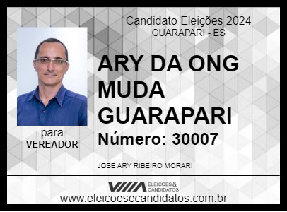 Candidato ARY DA ONG MUDA GUARAPARI 2024 - GUARAPARI - Eleições