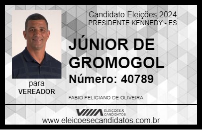 Candidato JÚNIOR DE GROMOGOL 2024 - PRESIDENTE KENNEDY - Eleições