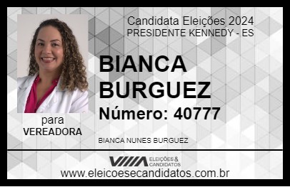 Candidato BIANCA BURGUEZ 2024 - PRESIDENTE KENNEDY - Eleições