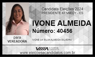 Candidato IVONE ALMEIDA 2024 - PRESIDENTE KENNEDY - Eleições