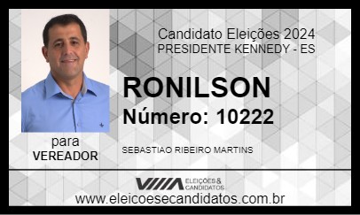 Candidato RONILSON 2024 - PRESIDENTE KENNEDY - Eleições