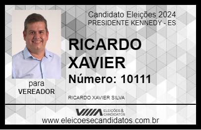 Candidato RICARDO XAVIER 2024 - PRESIDENTE KENNEDY - Eleições