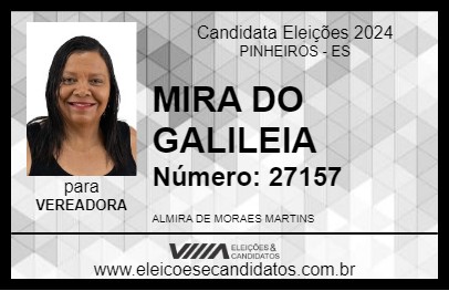 Candidato MIRA DO GALILEIA 2024 - PINHEIROS - Eleições