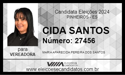 Candidato CIDA SANTOS 2024 - PINHEIROS - Eleições