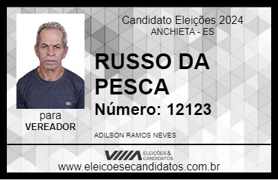 Candidato RUSSO DA PESCA 2024 - ANCHIETA - Eleições