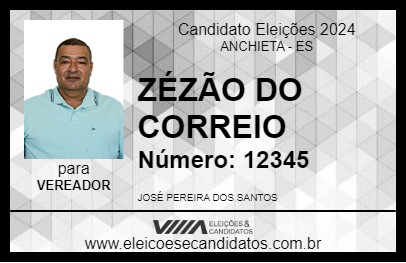 Candidato ZEZÃO 2024 - ANCHIETA - Eleições