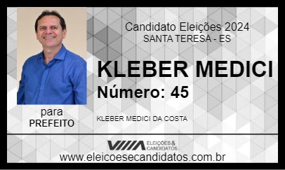 Candidato KLEBER MEDICI 2024 - SANTA TERESA - Eleições