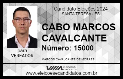 Candidato CABO MARCOS CAVALCANTE 2024 - SANTA TERESA - Eleições