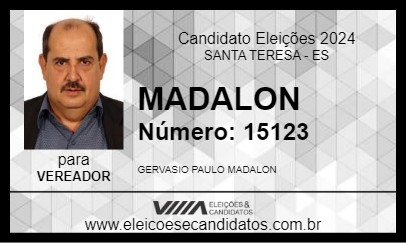 Candidato MADALON 2024 - SANTA TERESA - Eleições