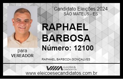 Candidato RAPHAEL BARBOSA 2024 - SÃO MATEUS - Eleições