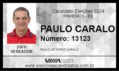 Candidato PAULO CARALO 2024 - PINHEIROS - Eleições