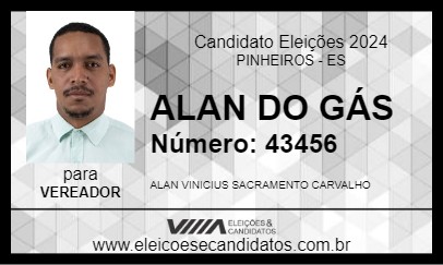 Candidato ALAN DO GÁS 2024 - PINHEIROS - Eleições