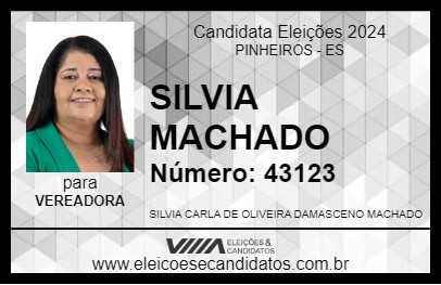 Candidato SILVIA MACHADO  2024 - PINHEIROS - Eleições