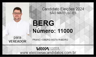 Candidato BERG 2024 - SÃO MATEUS - Eleições