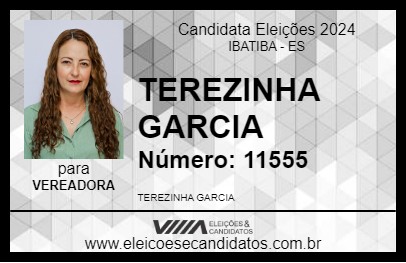 Candidato TEREZINHA GARCIA 2024 - IBATIBA - Eleições