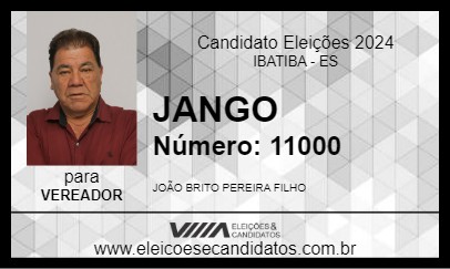 Candidato JANGO 2024 - IBATIBA - Eleições