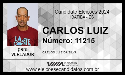 Candidato CARLOS LUIZ 2024 - IBATIBA - Eleições