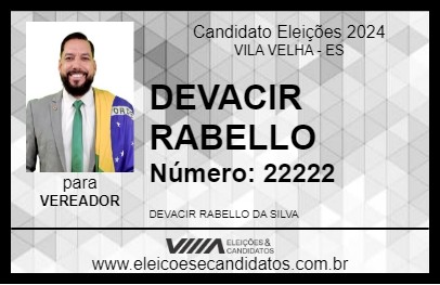 Candidato DEVACIR RABELLO 2024 - VILA VELHA - Eleições