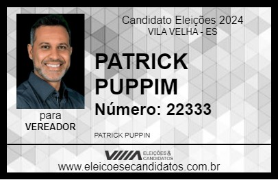 Candidato PATRICK PUPPIM 2024 - VILA VELHA - Eleições