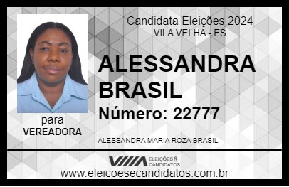 Candidato ALESSANDRA BRASIL 2024 - VILA VELHA - Eleições