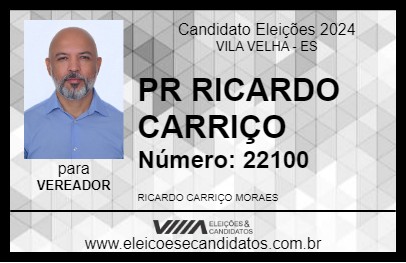 Candidato PR RICARDO CARRIÇO 2024 - VILA VELHA - Eleições