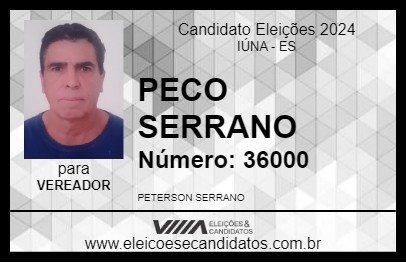 Candidato PECO SERRANO 2024 - IÚNA - Eleições