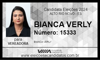 Candidato BIANCA VERLY 2024 - ALTO RIO NOVO - Eleições