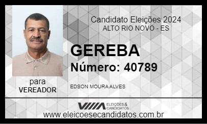 Candidato GEREBA 2024 - ALTO RIO NOVO - Eleições