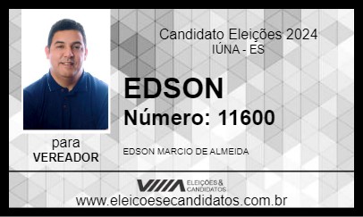 Candidato EDSON 2024 - IÚNA - Eleições