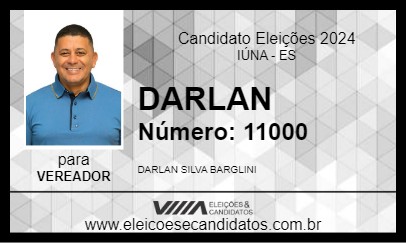 Candidato DARLAN BARGLINI 2024 - IÚNA - Eleições