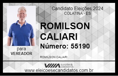 Candidato ROMILSON CALIARI 2024 - COLATINA - Eleições