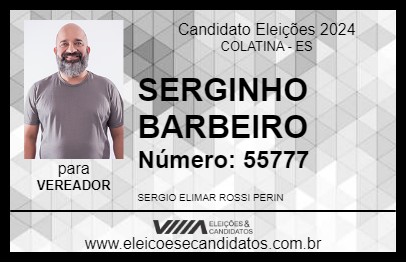 Candidato SERGINHO BARBEIRO 2024 - COLATINA - Eleições